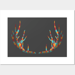 Abstract Antlers Posters and Art